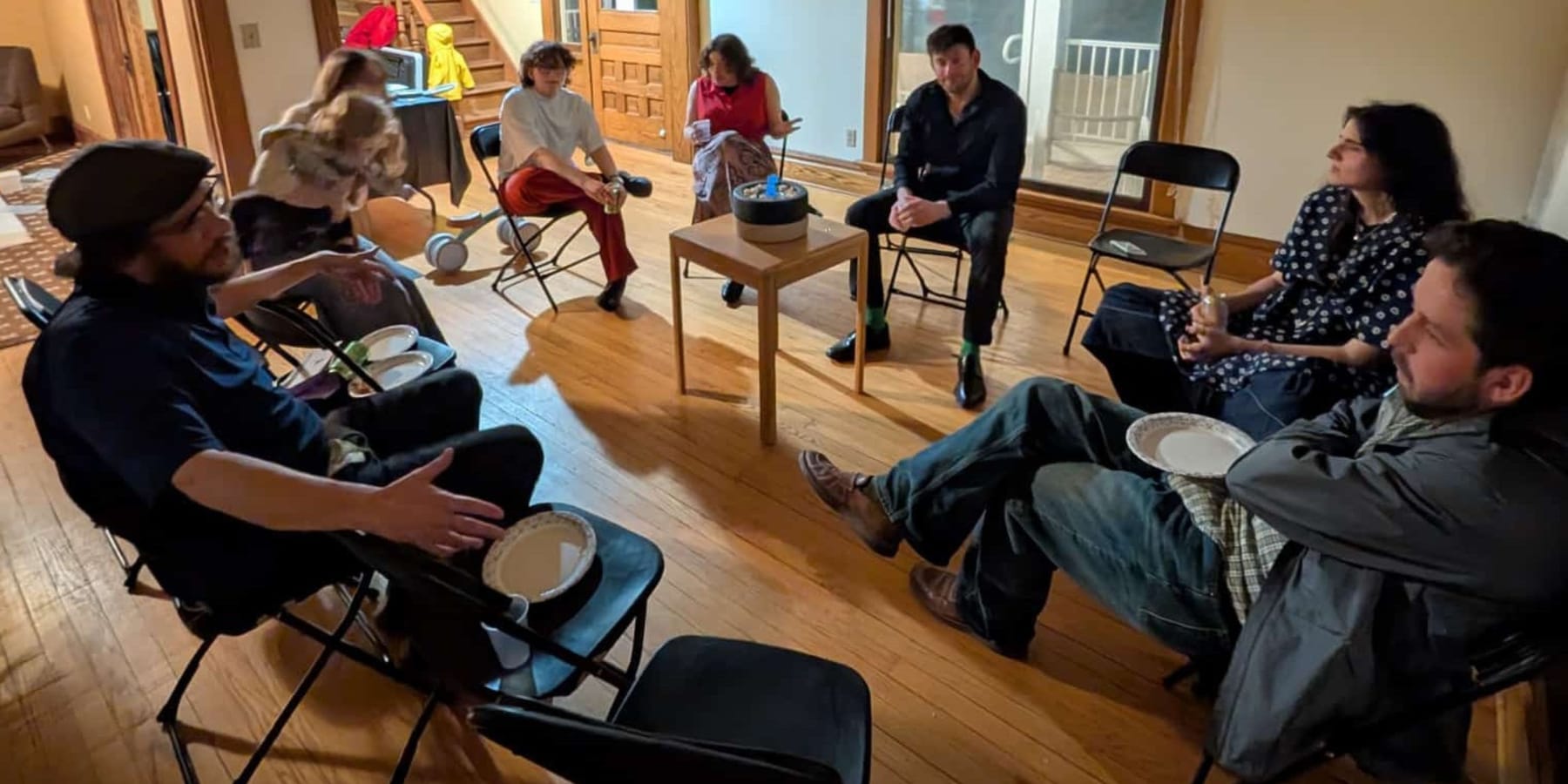 Students hanging out together at Chabad